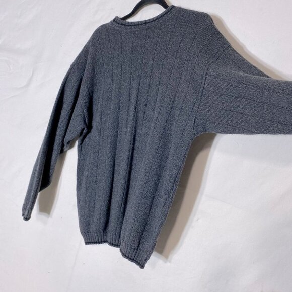 Tip top charcoal grey 90s dad accountant style sweater XL - Picture 11 of 12